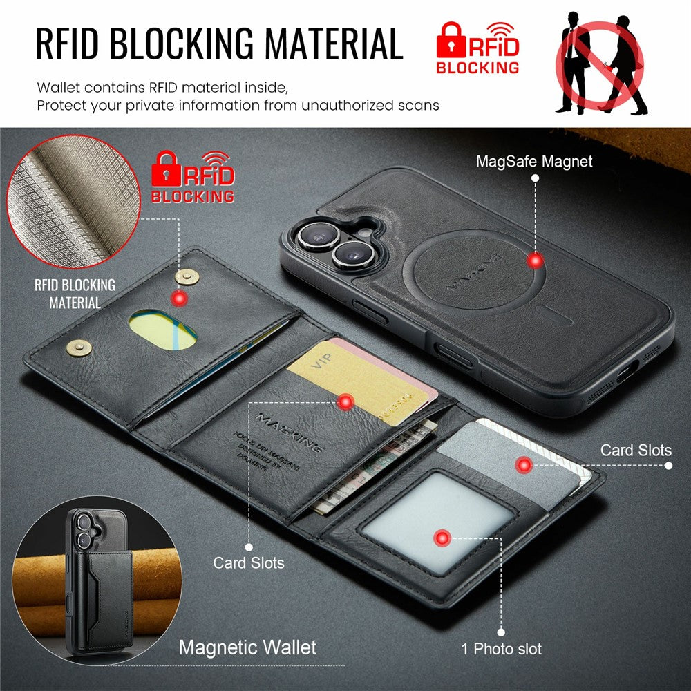 MAGKING K2 Series For iPhone 17 Case Compatible with MagSafe PC + TPU + PU Phone Cover