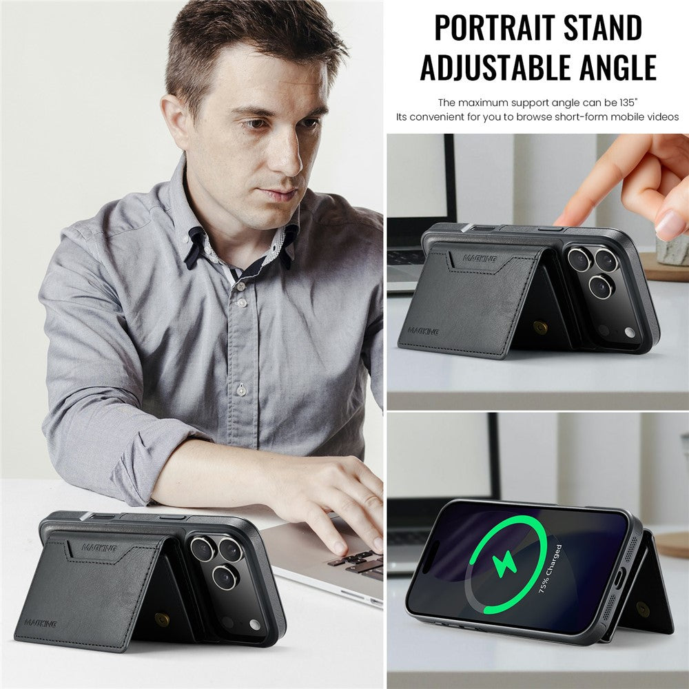 MAGKING K2 Series For iPhone 17 Pro Max Case Compatible with MagSafe PC + TPU + PU Phone Cover