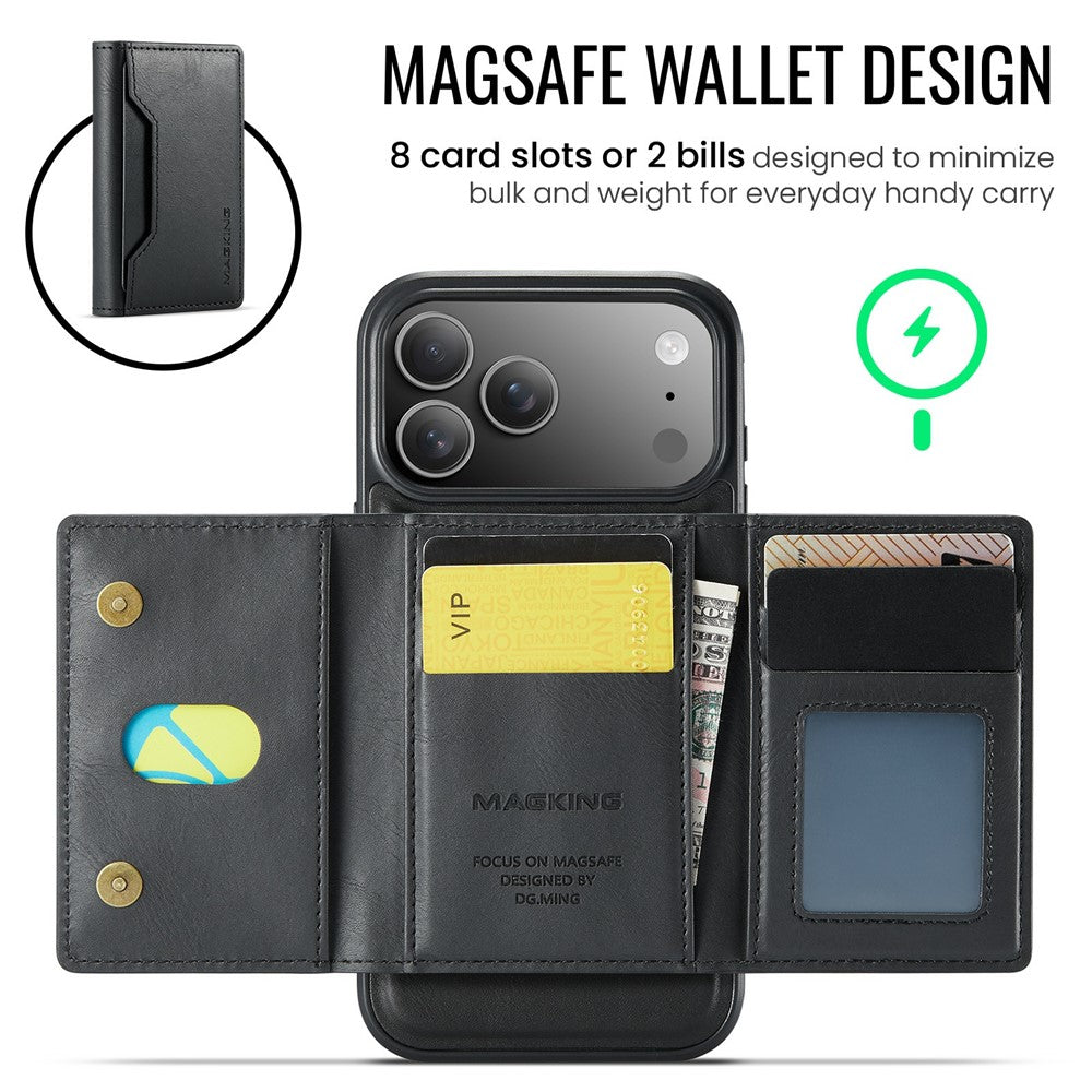 MAGKING K2 Series For iPhone 17 Pro Max Case Compatible with MagSafe PC + TPU + PU Phone Cover