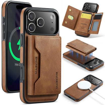 MAGKING K2 Series For iPhone 17 Pro Max Case Compatible with MagSafe PC + TPU + PU Phone Cover