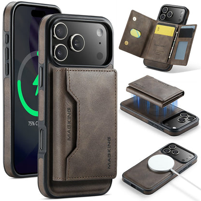 MAGKING K2 Series For iPhone 17 Pro Max Case Compatible with MagSafe PC + TPU + PU Phone Cover