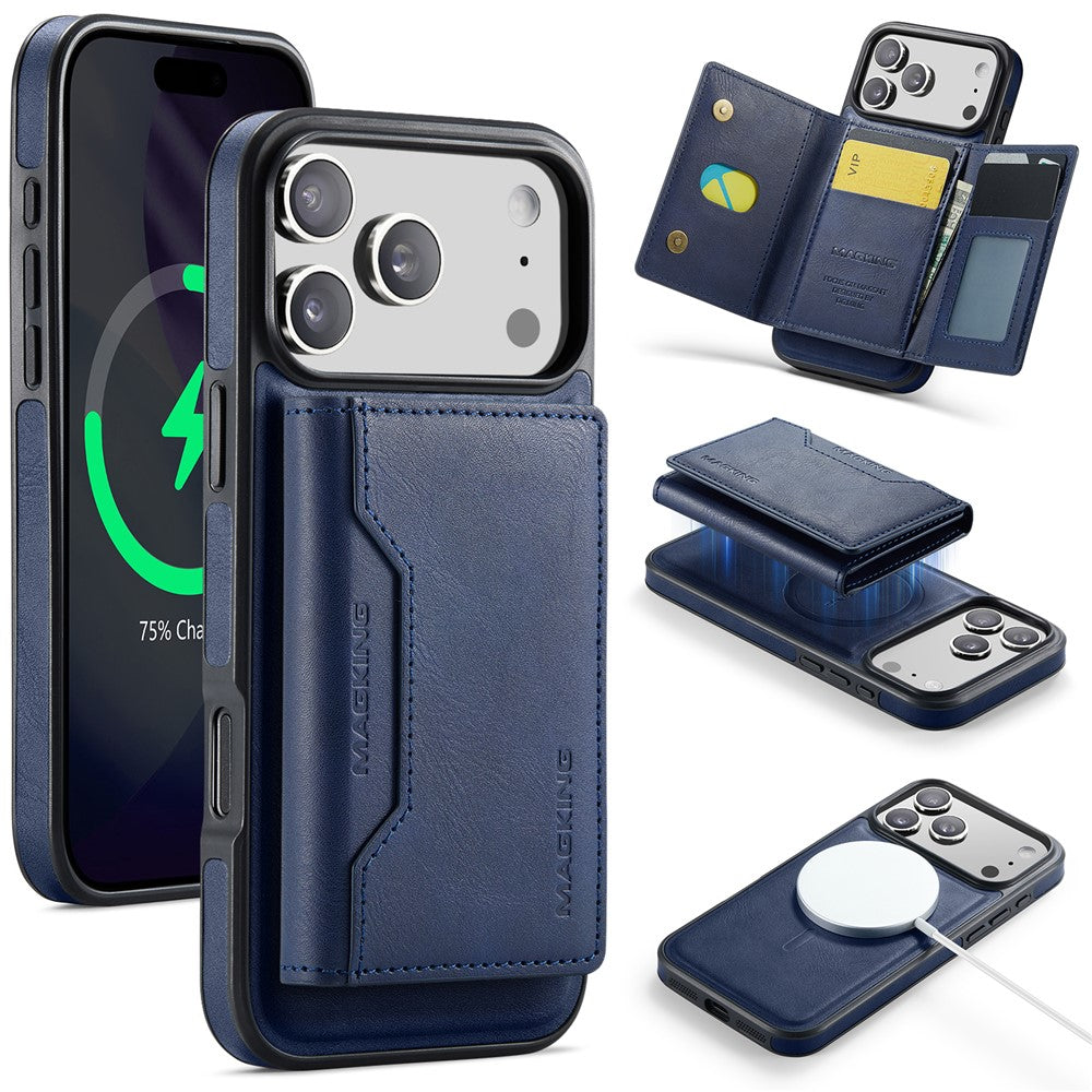 MAGKING K2 Series For iPhone 17 Pro Max Case Compatible with MagSafe PC + TPU + PU Phone Cover