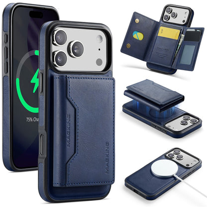 MAGKING K2 Series For iPhone 17 Pro Max Case Compatible with MagSafe PC + TPU + PU Phone Cover