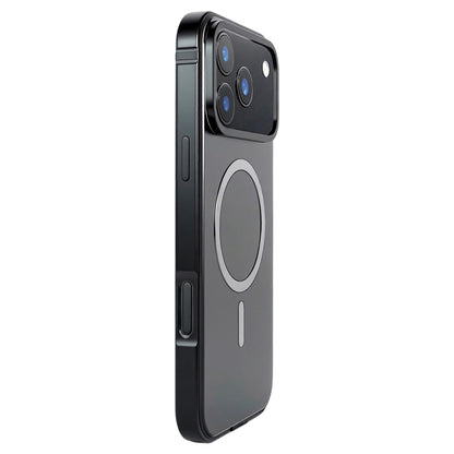 For iPhone 17 Pro Case Metal TPU Frame PC Back Phone Cover Compatible with MagSafe