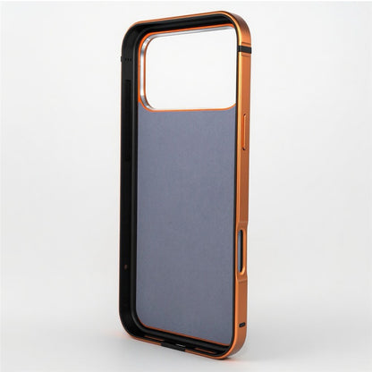 For iPhone 17 Pro Max Case Metal TPU Frame PC Back Phone Cover Compatible with MagSafe
