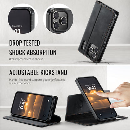 CASEME For iPhone 17 Pro Case  C49 Compatible with MagSafe RFID Blocking Detachable Wallet Leather Phone Cover