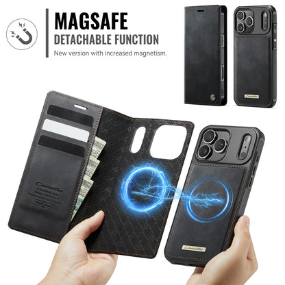 CASEME For iPhone 17 Pro Case  C49 Compatible with MagSafe RFID Blocking Detachable Wallet Leather Phone Cover