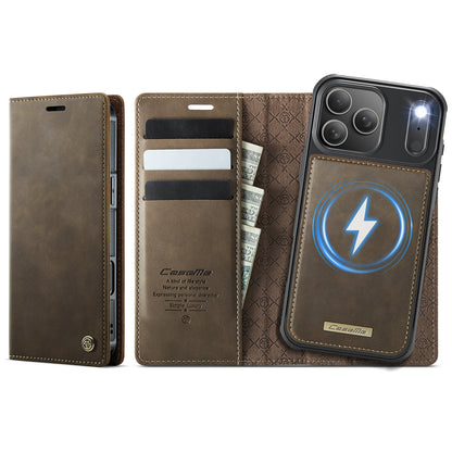 CASEME For iPhone 17 Pro Case  C49 Compatible with MagSafe RFID Blocking Detachable Wallet Leather Phone Cover