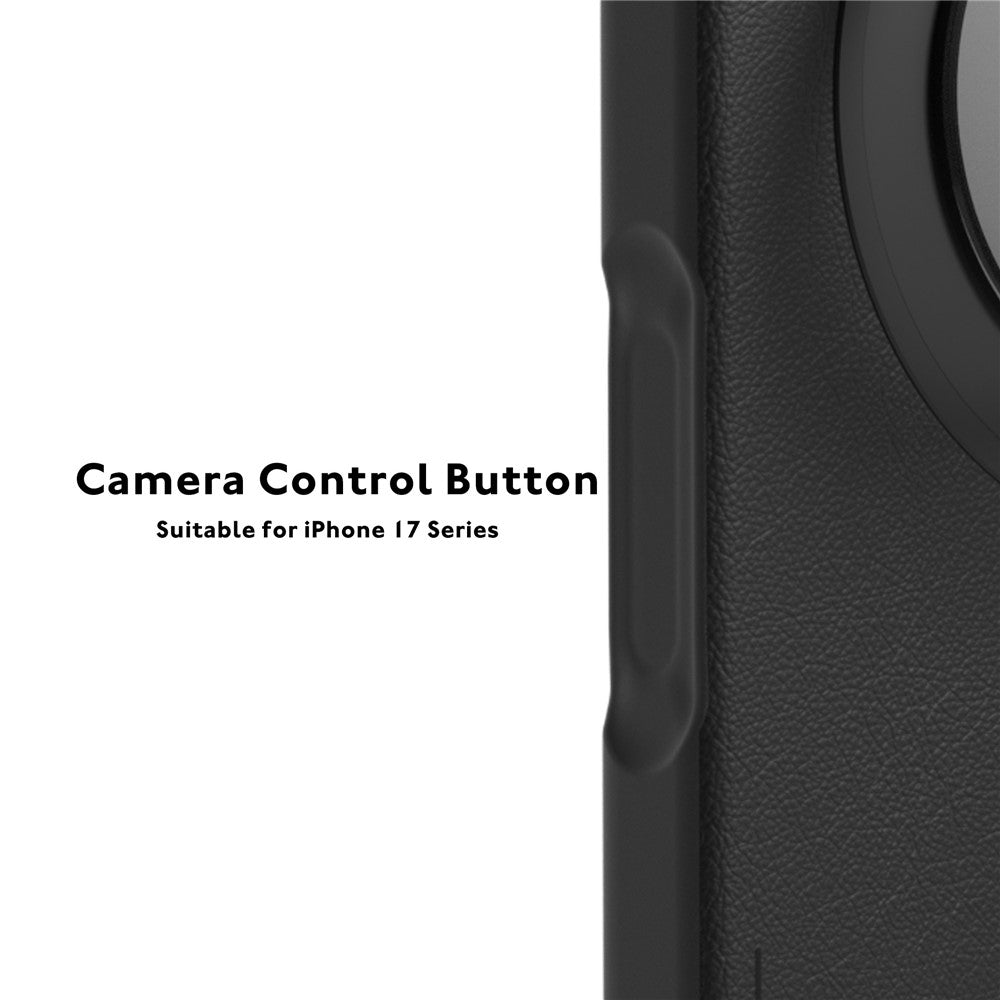 YOUNGKIT For iPhone 17 Pro Case Rotating Kickstand Shockproof TPU + PU Leather Phone Back Cover