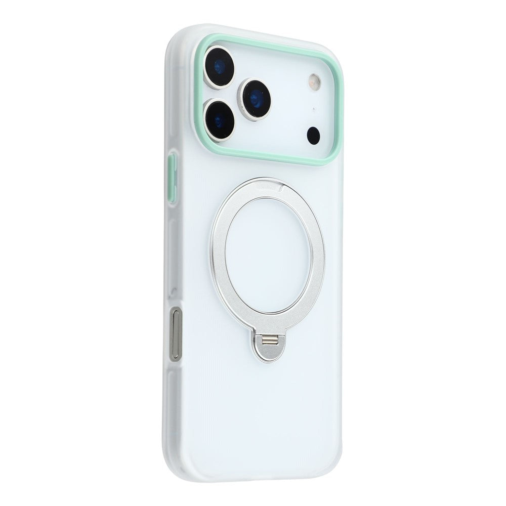 KIGC For iPhone 17 Pro Max Case Rotating Kickstand PC + TPU Anti Drop Phone Back Cover