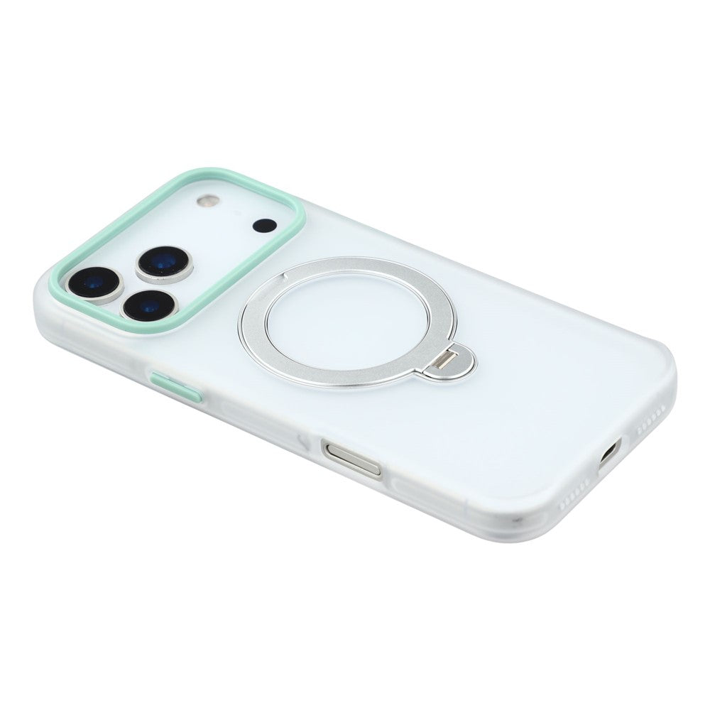 KIGC For iPhone 17 Pro Max Case Rotating Kickstand PC + TPU Anti Drop Phone Back Cover