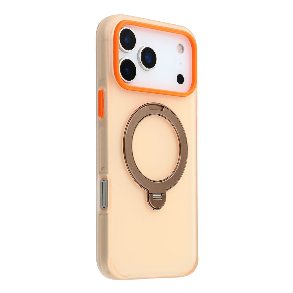 KIGC For iPhone 17 Pro Max Case Rotating Kickstand PC + TPU Anti Drop Phone Back Cover