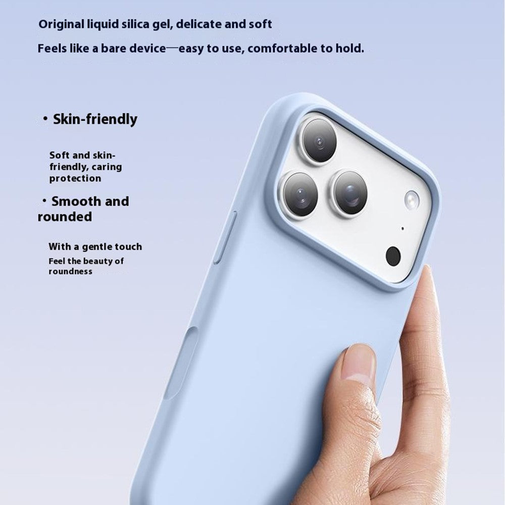 For iPhone 17 Pro Case Compatible with MagSafe Ultra Thin Liquid Silicone + PC Phone Cover