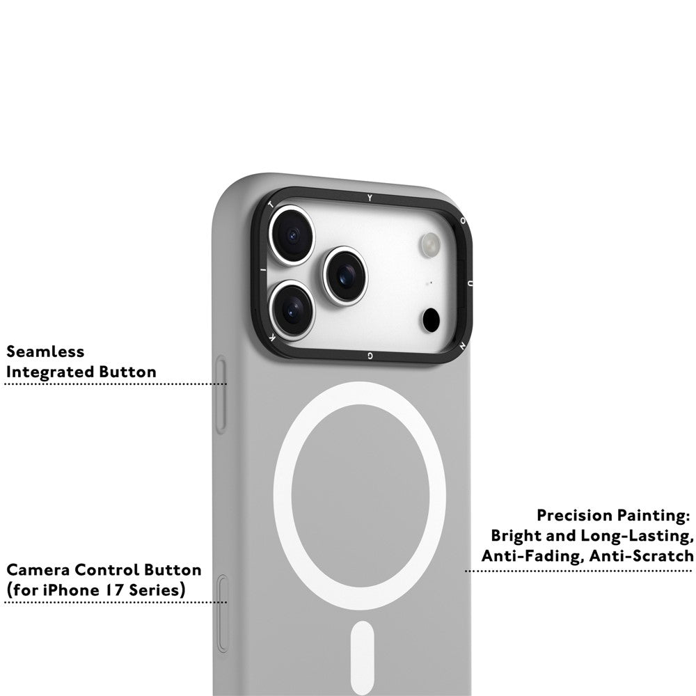 YOUNGKIT For iPhone 17 Pro Case Compatible with MagSafe Lens Kickstand Silicone Phone Cover
