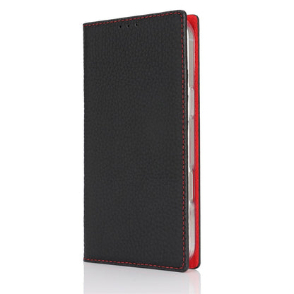 For iPhone 17 Wallet Case Genuine Cow Leather Phone Cover Litchi Texture