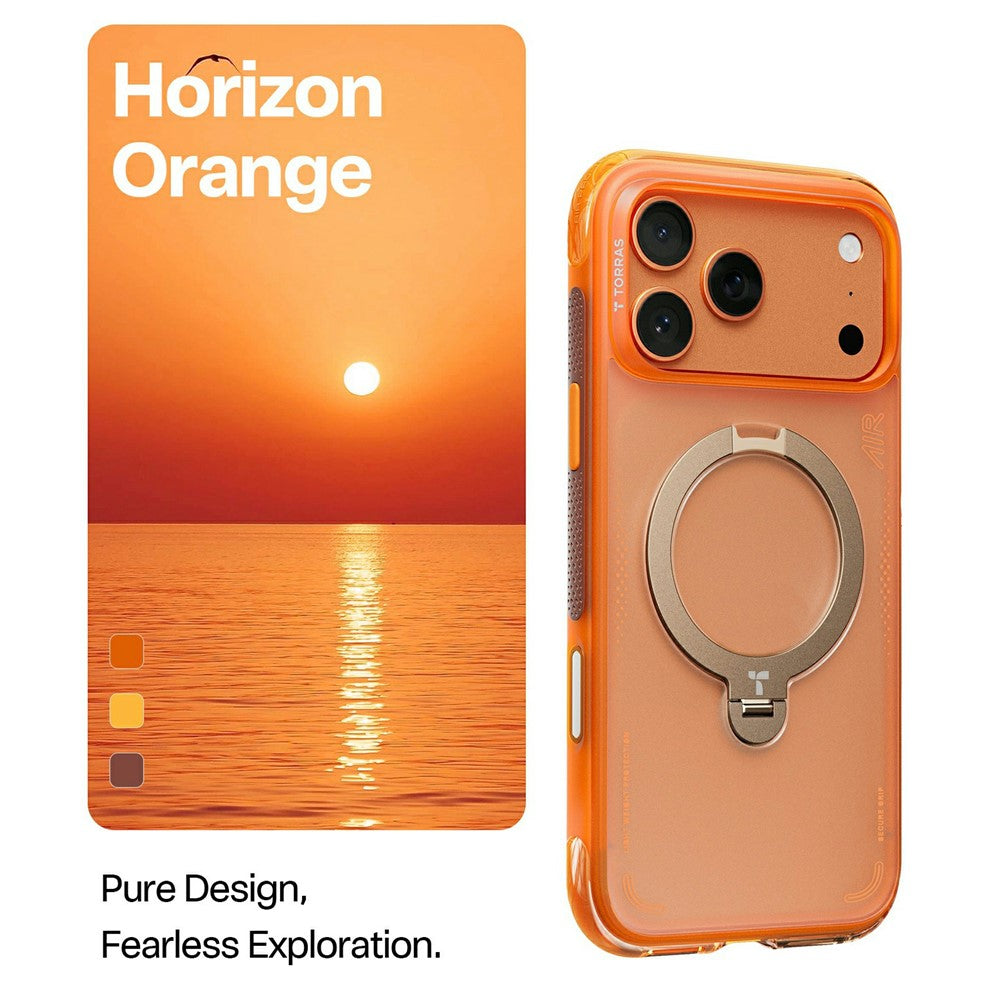 TORRAS Ostand Q3 Air Series For iPhone 17 Pro Case with Kickstand Compatible with MagSafe Shockproof PC + TPU Phone Cover