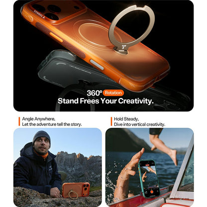 TORRAS Ostand Q3 Air Series For iPhone 17 Pro Case with Kickstand Compatible with MagSafe Shockproof PC + TPU Phone Cover