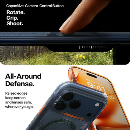 TORRAS Ostand Q3 Air Series For iPhone 17 Pro Case with Kickstand Compatible with MagSafe Shockproof PC + TPU Phone Cover