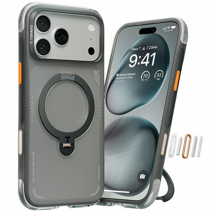 TORRAS Ostand Q3 Air Series For iPhone 17 Pro Case with Kickstand Compatible with MagSafe Shockproof PC + TPU Phone Cover