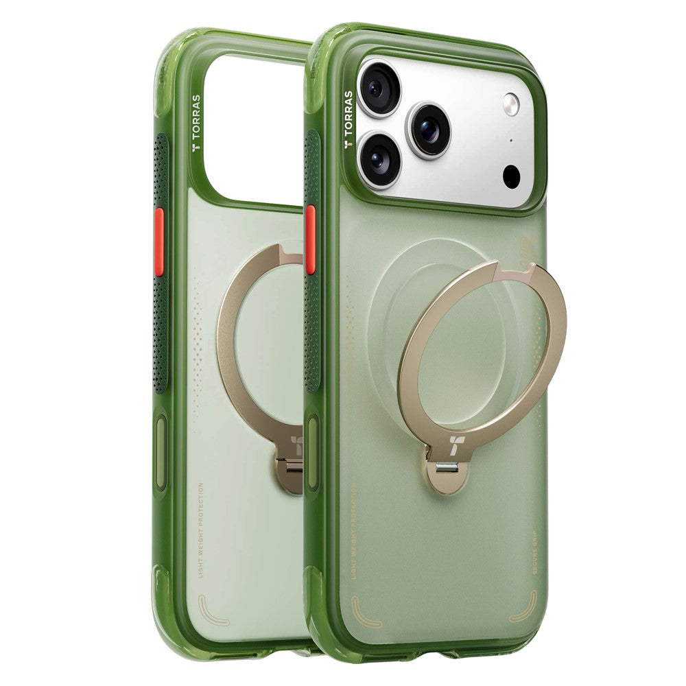TORRAS Ostand Q3 Air Series For iPhone 17 Pro Case with Kickstand Compatible with MagSafe Shockproof PC + TPU Phone Cover