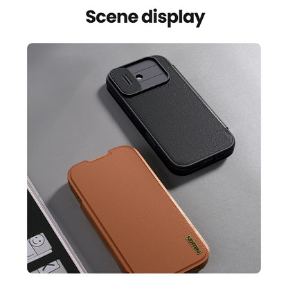 NILLKIN Qin Pro Series for iPhone 17 Case with Card Slots Leather Phone Cover