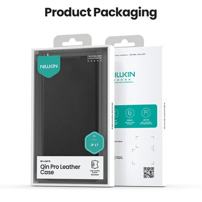 NILLKIN Qin Pro Series for iPhone 17 Case with Card Slots Leather Phone Cover