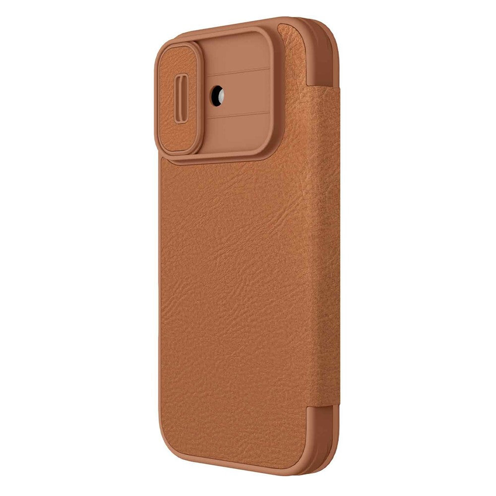 NILLKIN Qin Pro Series for iPhone 17 Case with Card Slots Leather Phone Cover