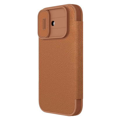 NILLKIN Qin Pro Series for iPhone 17 Case with Card Slots Leather Phone Cover