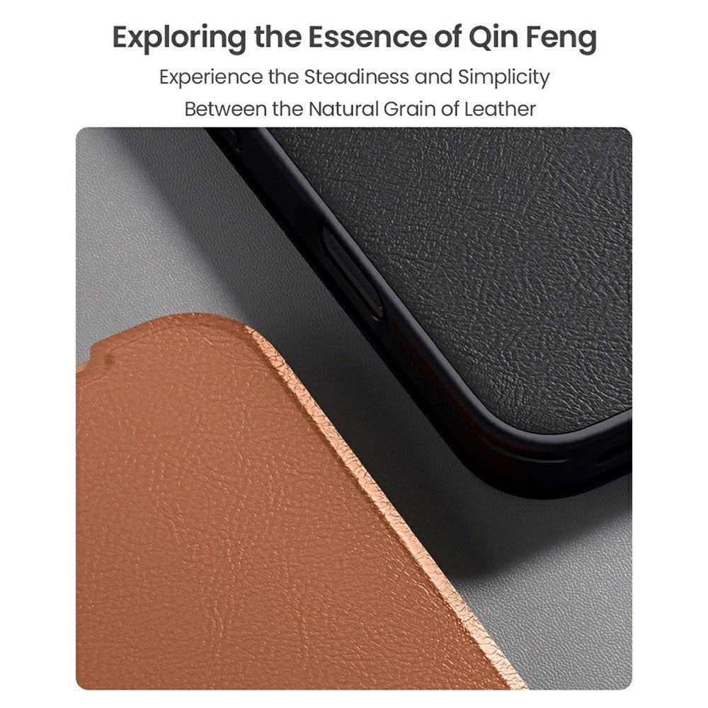 NILLKIN Qin Pro Series for iPhone 17 Case with Card Slots Leather Phone Cover