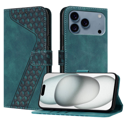 For iPhone 17 Pro Leather Case 7-Shaped Pattern Wallet Stand Shockproof Phone Cover