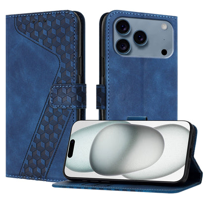 For iPhone 17 Pro Leather Case 7-Shaped Pattern Wallet Stand Shockproof Phone Cover