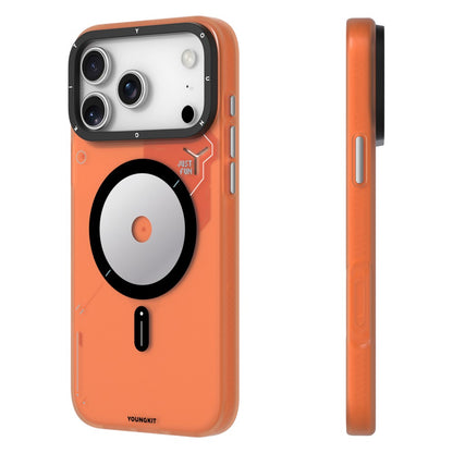 YOUNGKIT For iPhone 17 Pro Magnetic Case Unique Disc Design TPU + PC Phone Back Cover