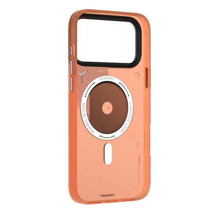 YOUNGKIT For iPhone 17 Pro Magnetic Case Unique Disc Design TPU + PC Phone Back Cover