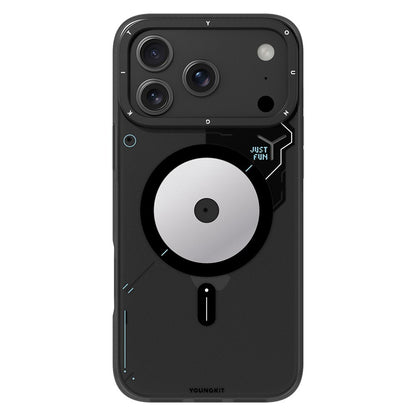 YOUNGKIT For iPhone 17 Pro Magnetic Case Unique Disc Design TPU + PC Phone Back Cover
