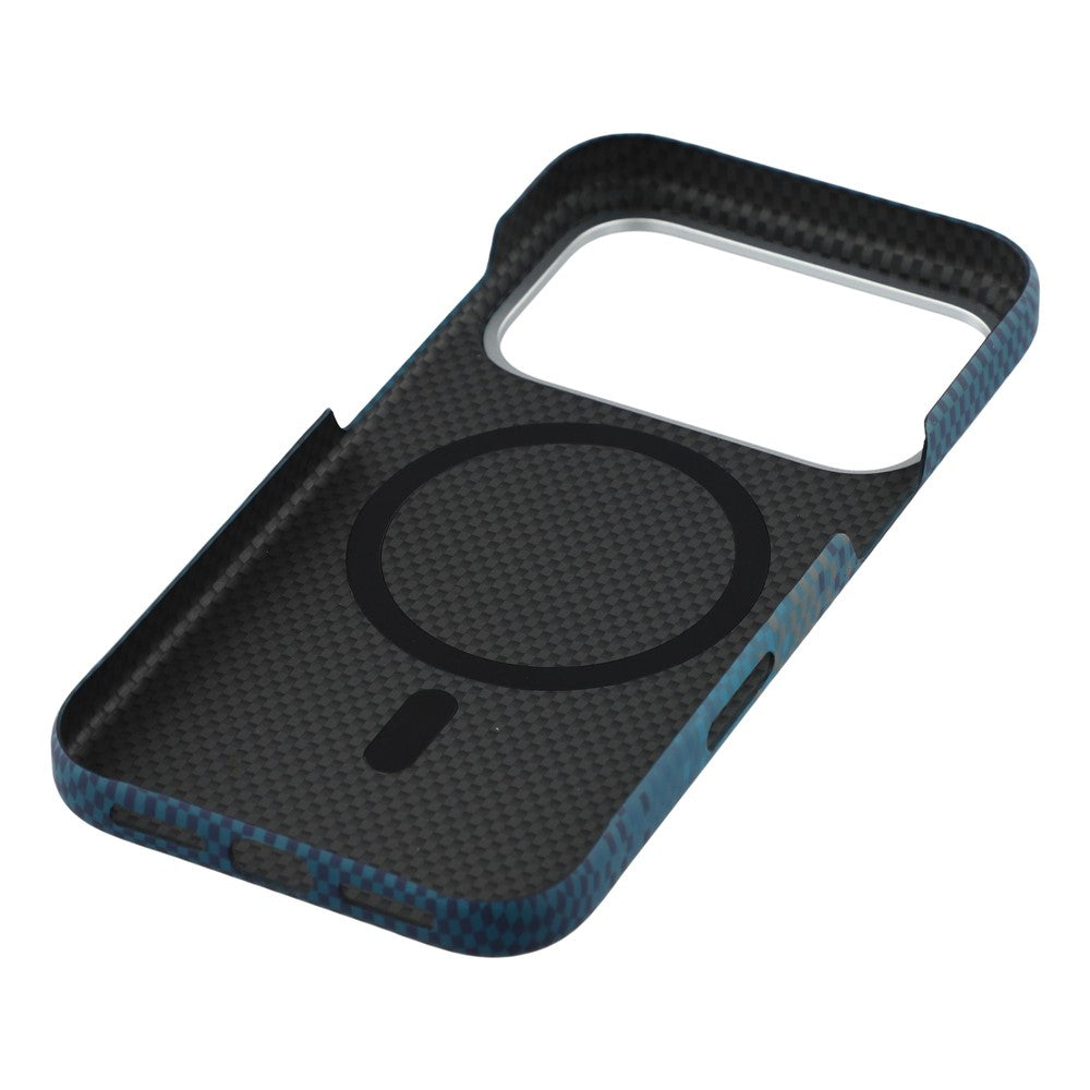 For iPhone 17 Pro Case Compatible with MagSafe Carbon Fiber Texture PC Phone Back Cover