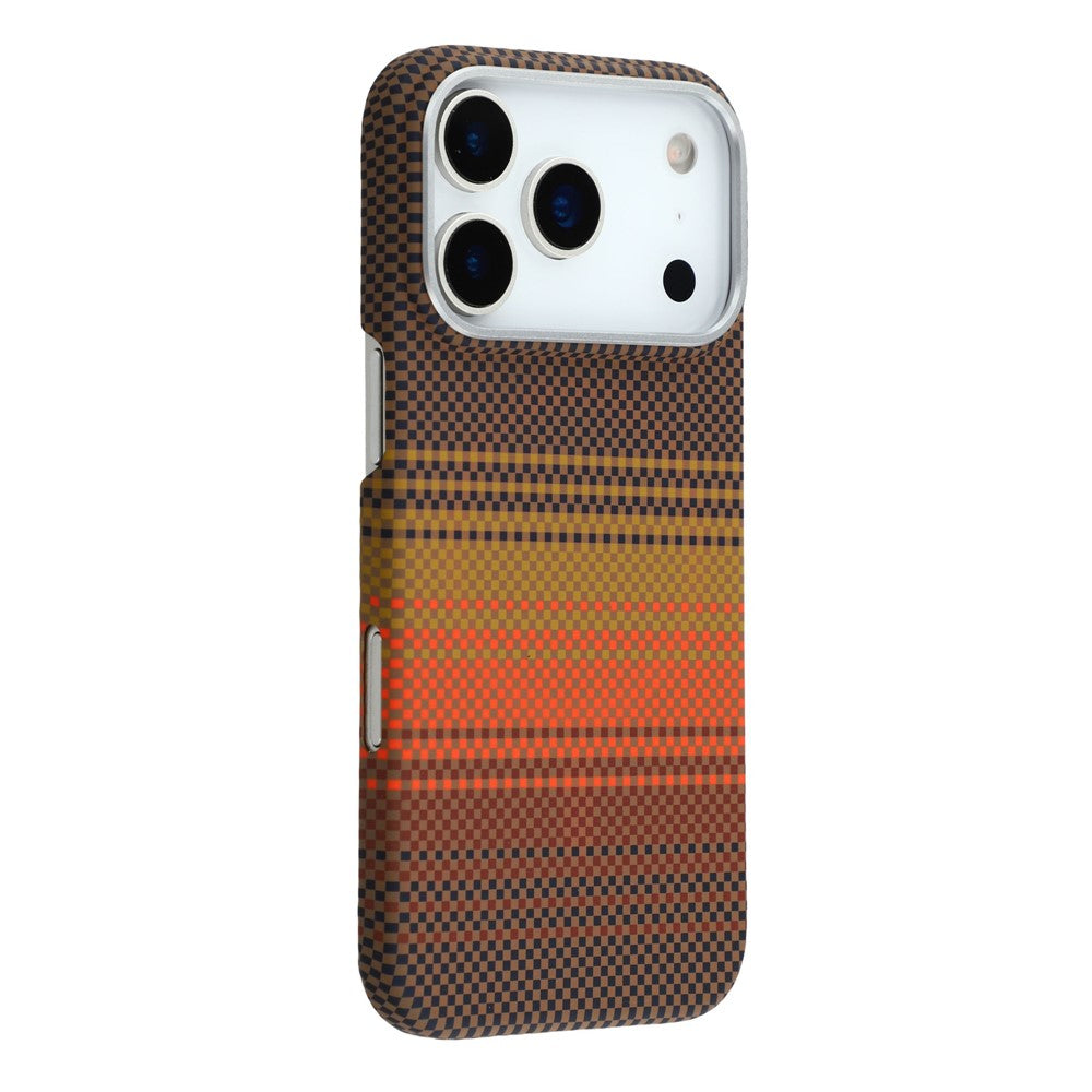 For iPhone 17 Pro Case Compatible with MagSafe Carbon Fiber Texture PC Phone Back Cover