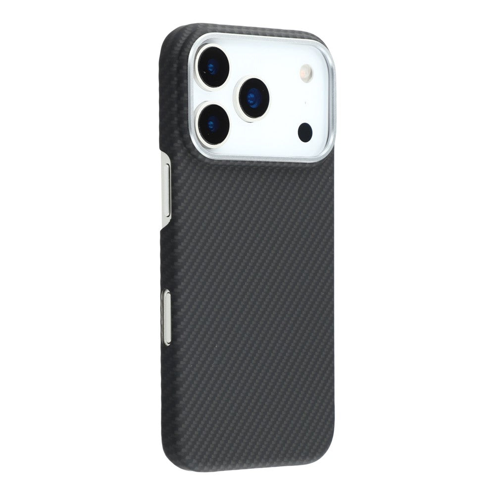 For iPhone 17 Pro Case Compatible with MagSafe Carbon Fiber Texture PC Phone Back Cover