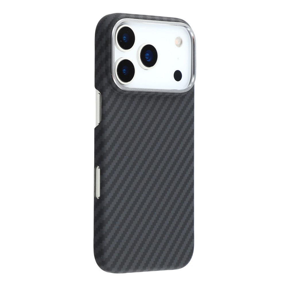 For iPhone 17 Pro Case Compatible with MagSafe Carbon Fiber Texture PC Phone Back Cover