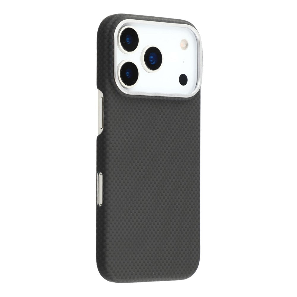 For iPhone 17 Pro Case Compatible with MagSafe Carbon Fiber Texture PC Phone Back Cover