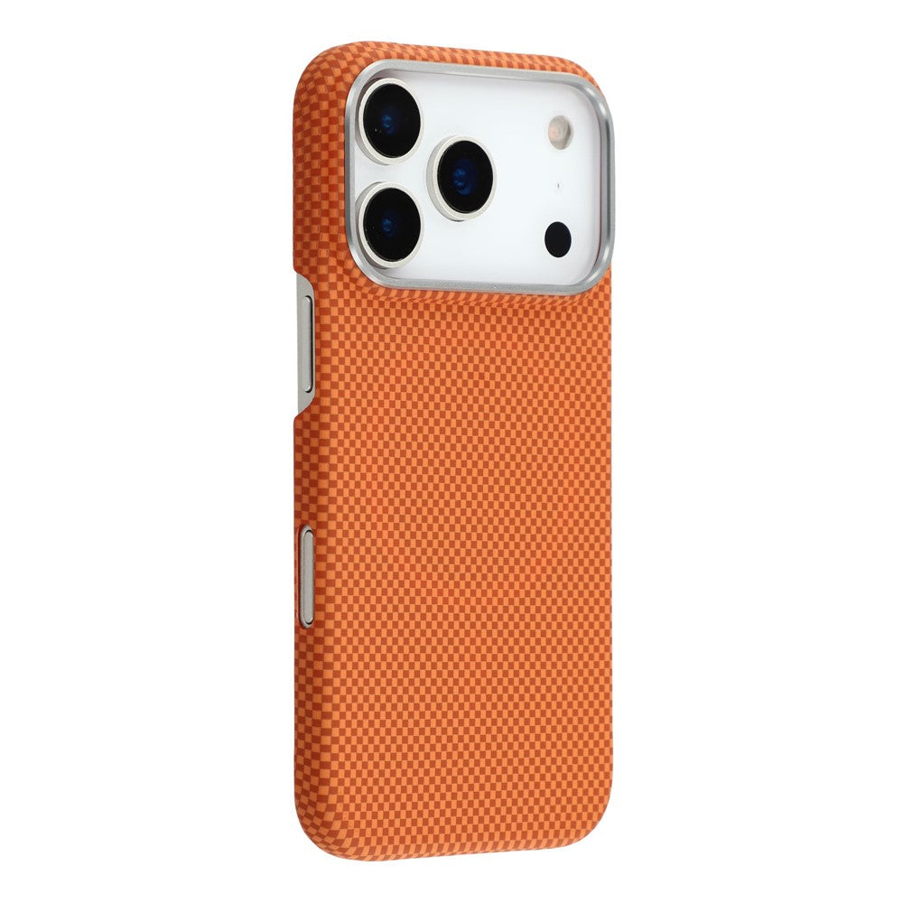 For iPhone 17 Pro Case Compatible with MagSafe Carbon Fiber Texture PC Phone Back Cover