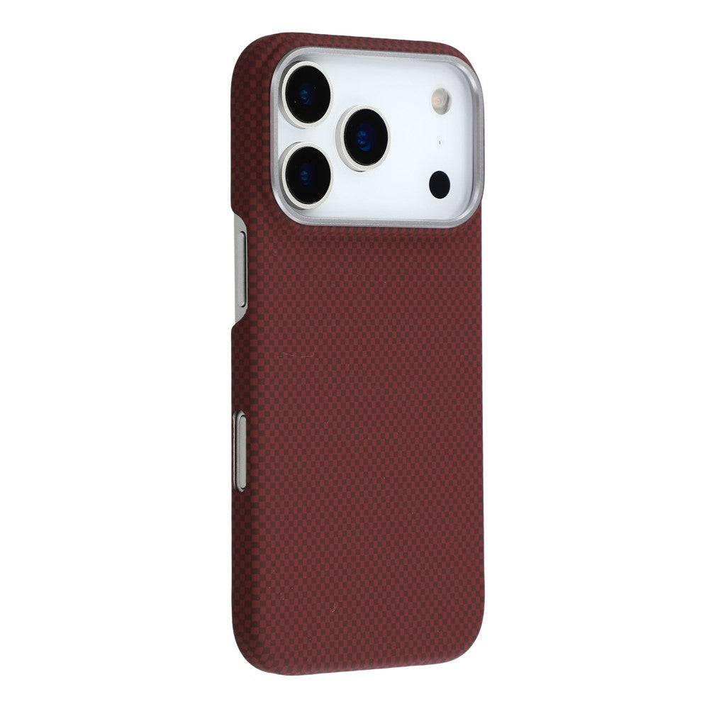 For iPhone 17 Pro Case Compatible with MagSafe Carbon Fiber Texture PC Phone Back Cover