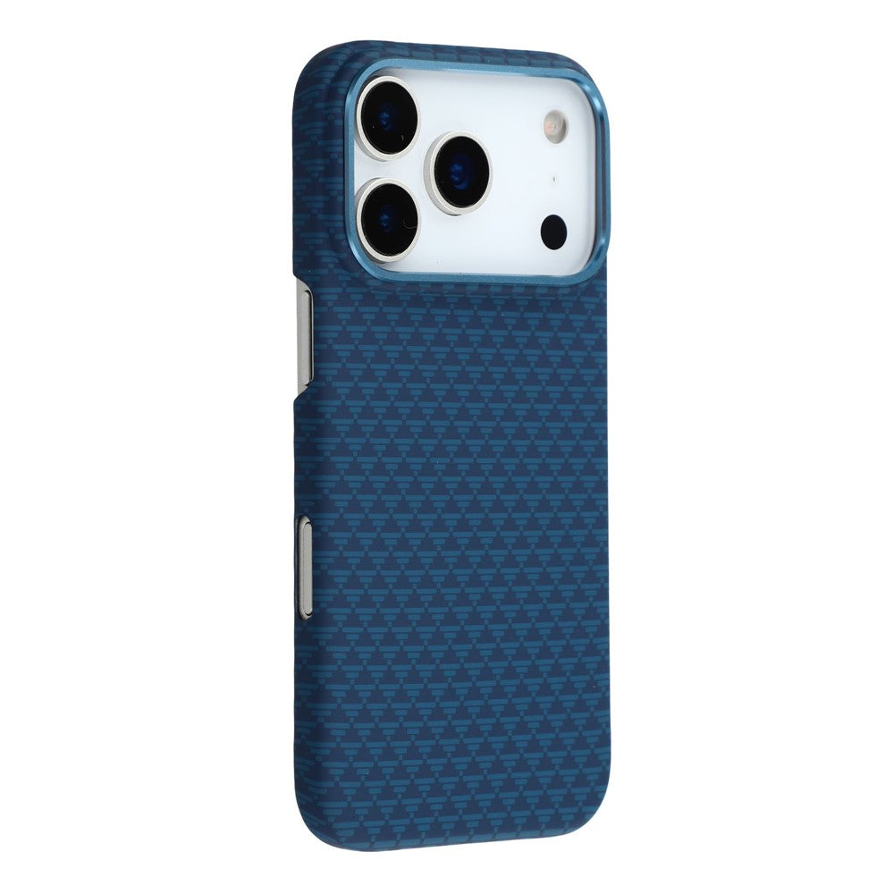 For iPhone 17 Pro Case Compatible with MagSafe Carbon Fiber Texture PC Phone Back Cover