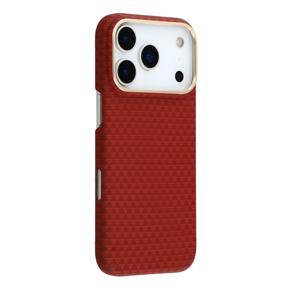For iPhone 17 Pro Case Compatible with MagSafe Carbon Fiber Texture PC Phone Back Cover