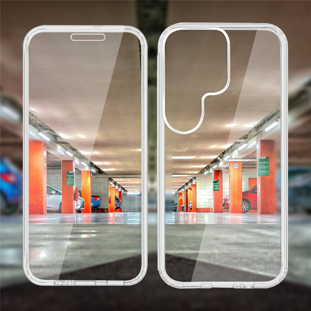 For Samsung Galaxy S25 Ultra Case TPU Frame Clear Acrylic Back Phone Cover with PET Film