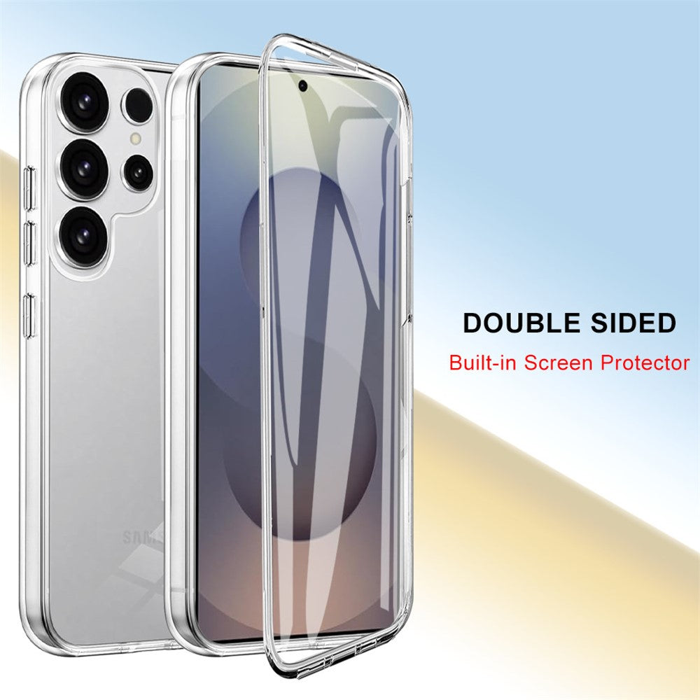 For Samsung Galaxy S25 Ultra Case TPU Frame Clear Acrylic Back Phone Cover with PET Film