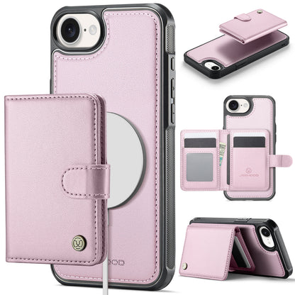 JEEHOOD For iPhone 17e / 16e Case  J09 RFID Blocking Card Holder Leather Back Phone Cover Compatible with MagSafe