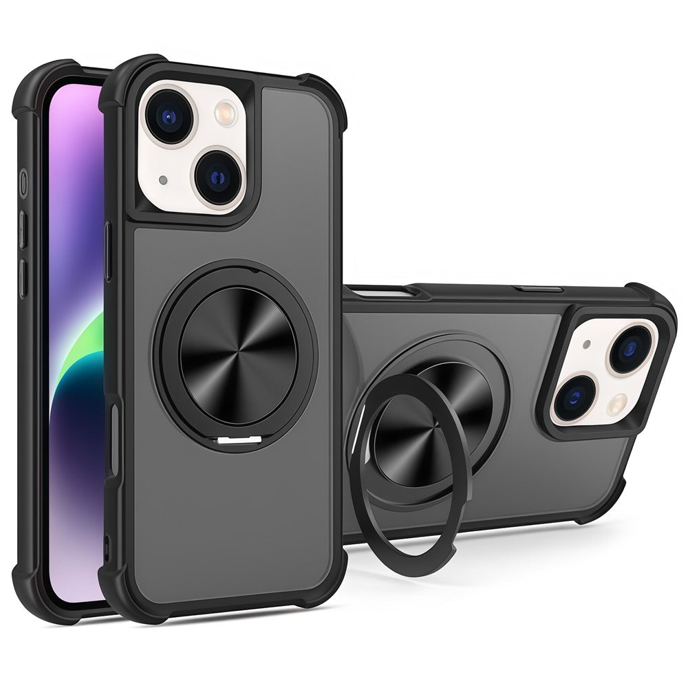 For iPhone 14  /  13 Case Compatible with MagSafe CD Vein Kickstand TPU + PC Phone Cover