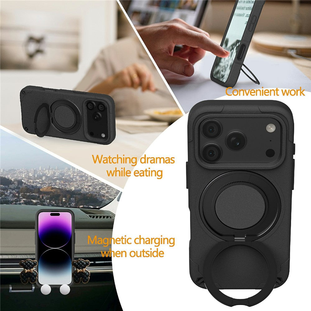 For iPhone 17 Pro Max EVA Phone Case Compatible with MagSafe Kickstand Protective Cover