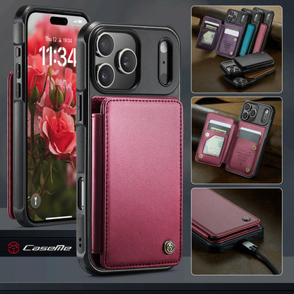 CASEME For iPhone 17 Pro Case with RFID Blocking 5 Card Slots  C22 Leather Back Cover