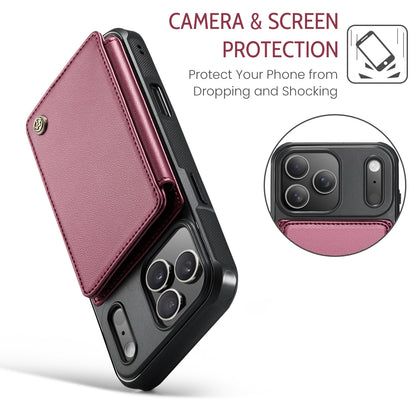 CASEME For iPhone 17 Pro Case with RFID Blocking 5 Card Slots  C22 Leather Back Cover